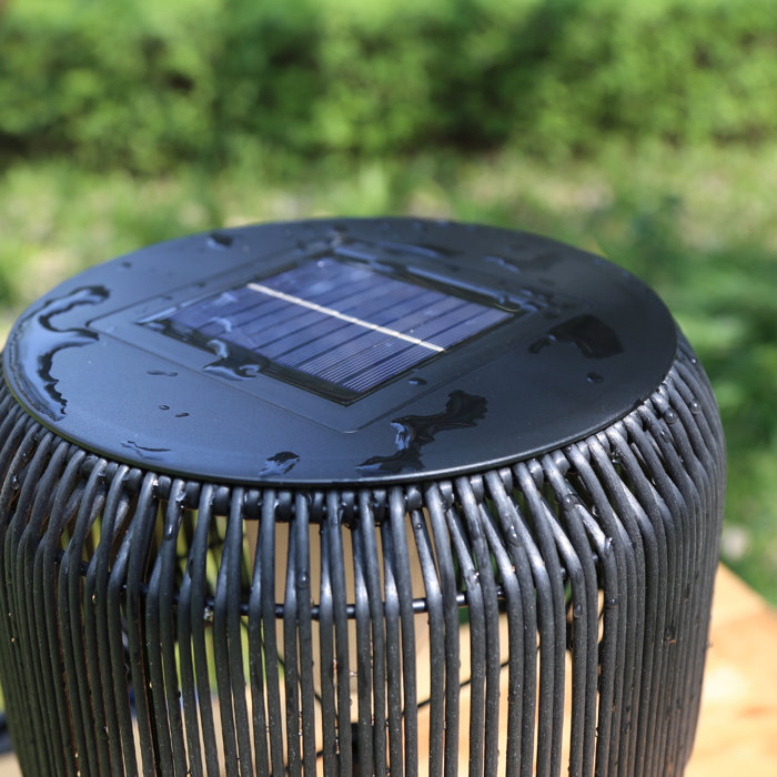 20" Solar Powered Integrated LED Outdoor Table Lamp & Reviews AllModern